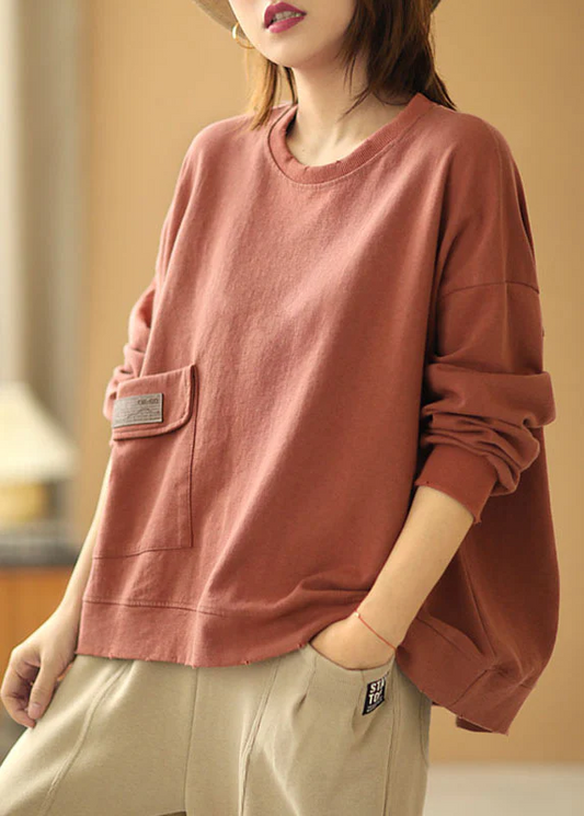 Versatile Loose Round Neck Sweatshirt