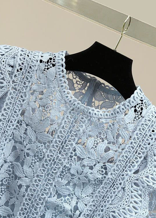 Elegant Patchwork Lace Blouse Top