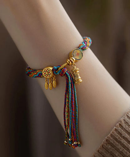 Handmade Braided Alloy Tassel Chain Bracelet