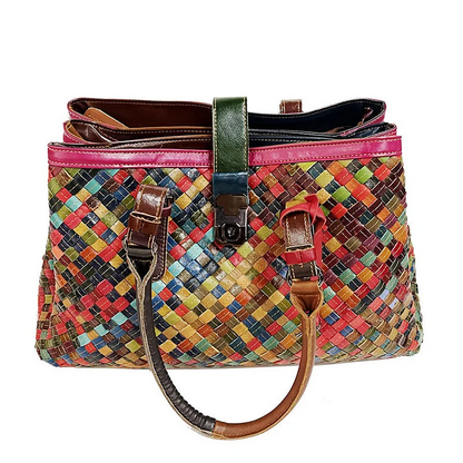 Women's Multicolor Leather Handbag