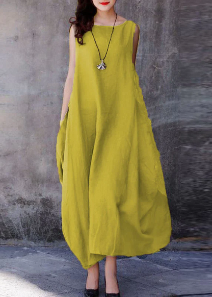 Bohemian Cotton Linen Sleeveless Dress