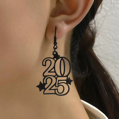 Women's Digital Metal Drop Earrings