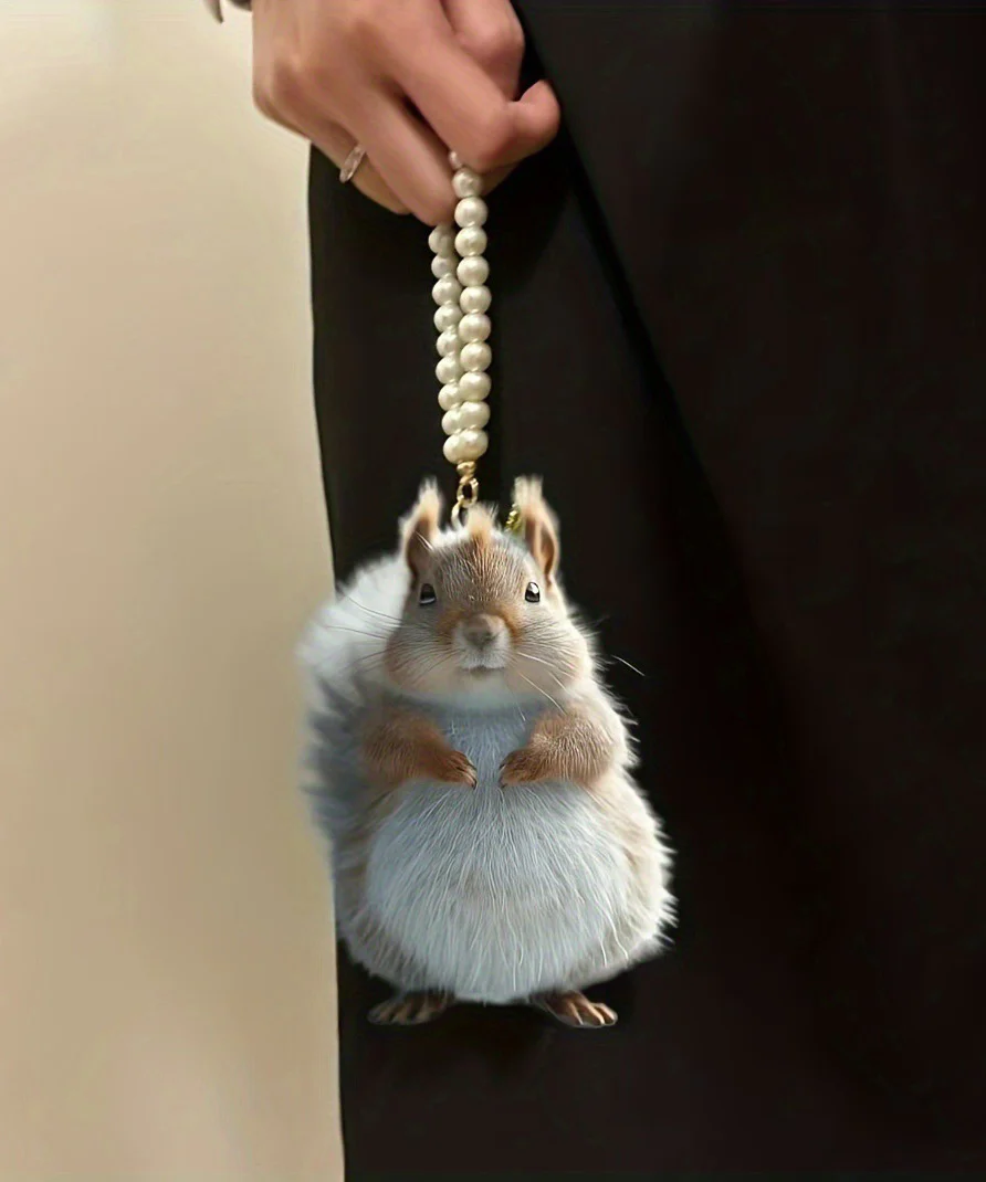 Plush Squirrel Phone Chain Elf Accessories