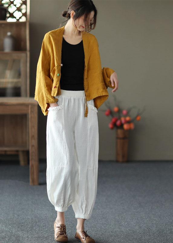 Cotton Batwing Sleeve Pocket Jacket Short Style