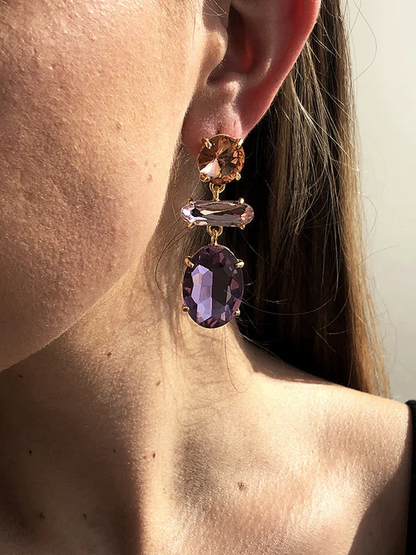 Chic Purple Earrings