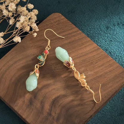 Chic Magnolia Jade Earrings