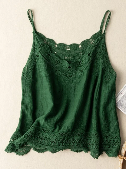 Loose Casual Vintage Lace Camisole