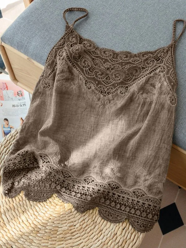 Loose Casual Vintage Lace Camisole