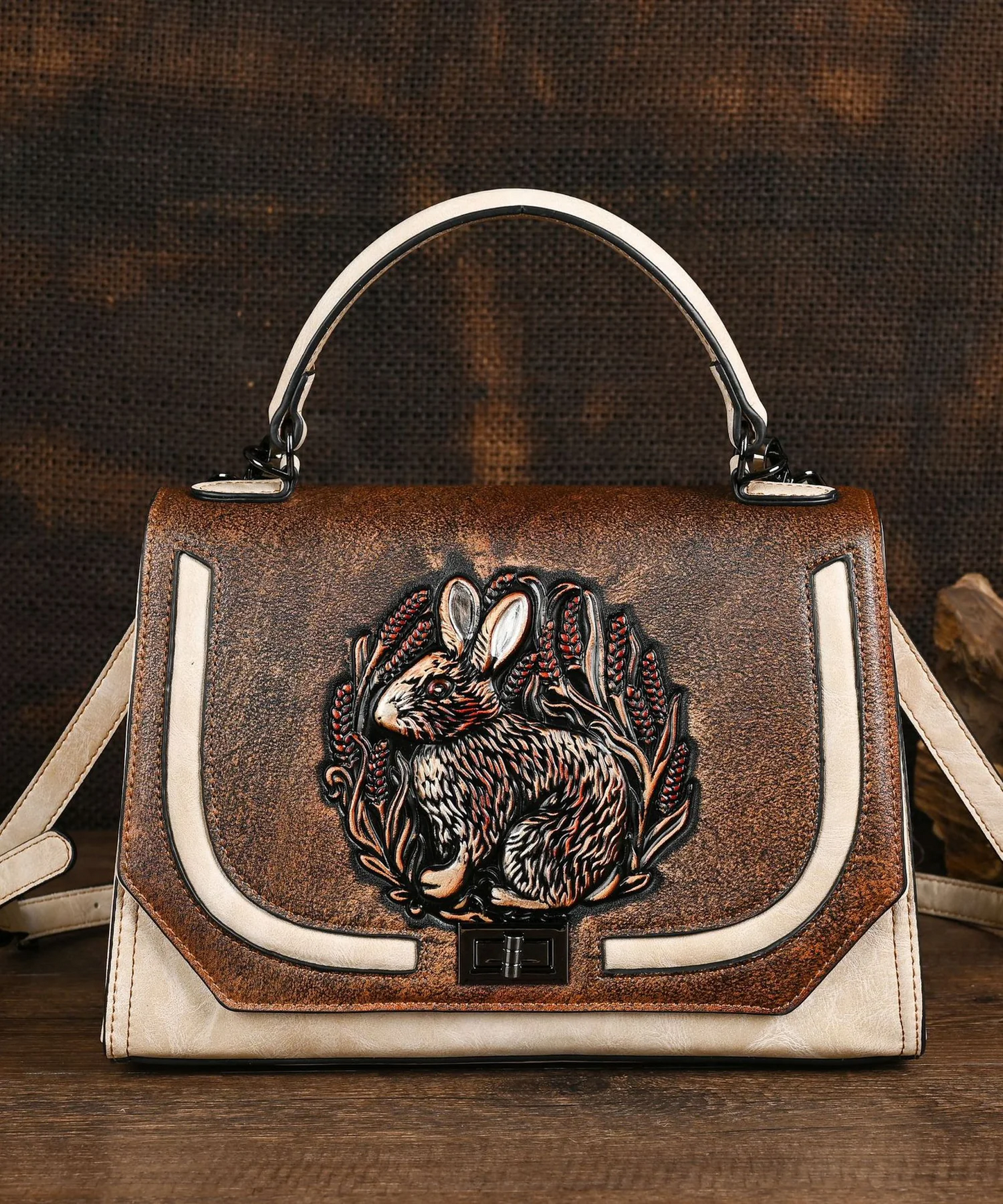 Fashion Handmade Rabbit Embossed Tote Bag