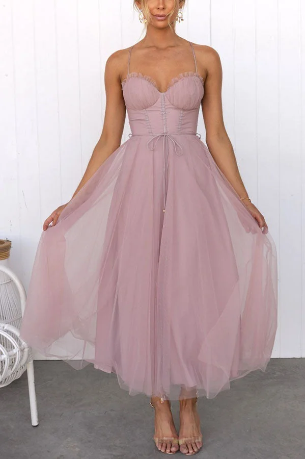 Chiffon Halter Party Extra Long Dress