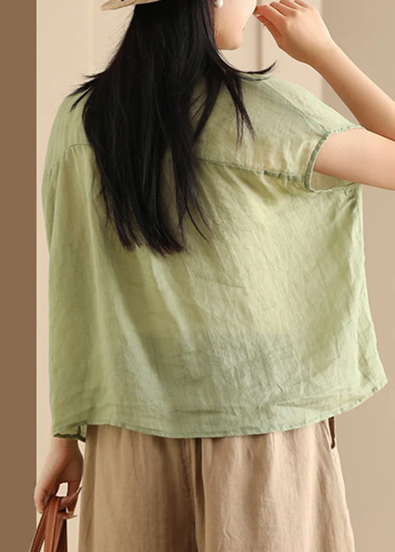 Women's Asymmetric Round Neck Short Sleeve Shirt Top