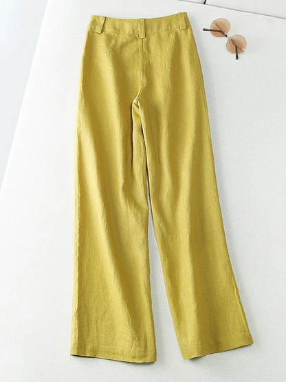 Linen Loose Thin Straight Fit Casual Pants