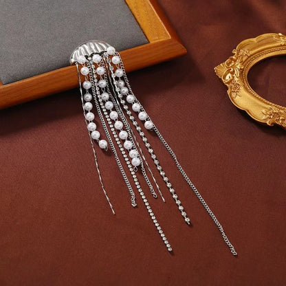 Chic Pearl Tassel Brooch Personalized Accessories