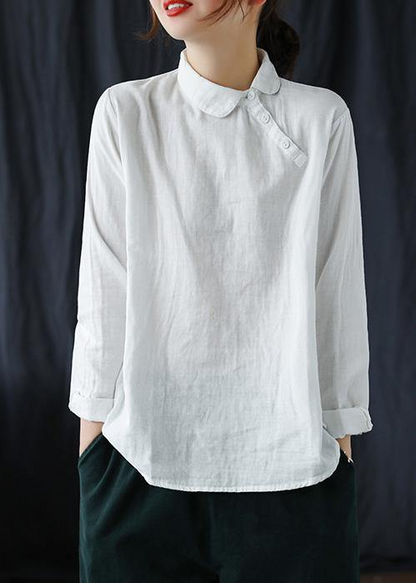 Asymmetric Lapel Button Down Shirt