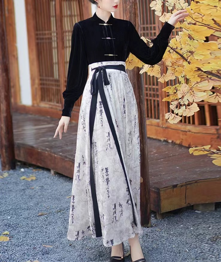 Elegant White Printed Text Pleated Strappy Skirt