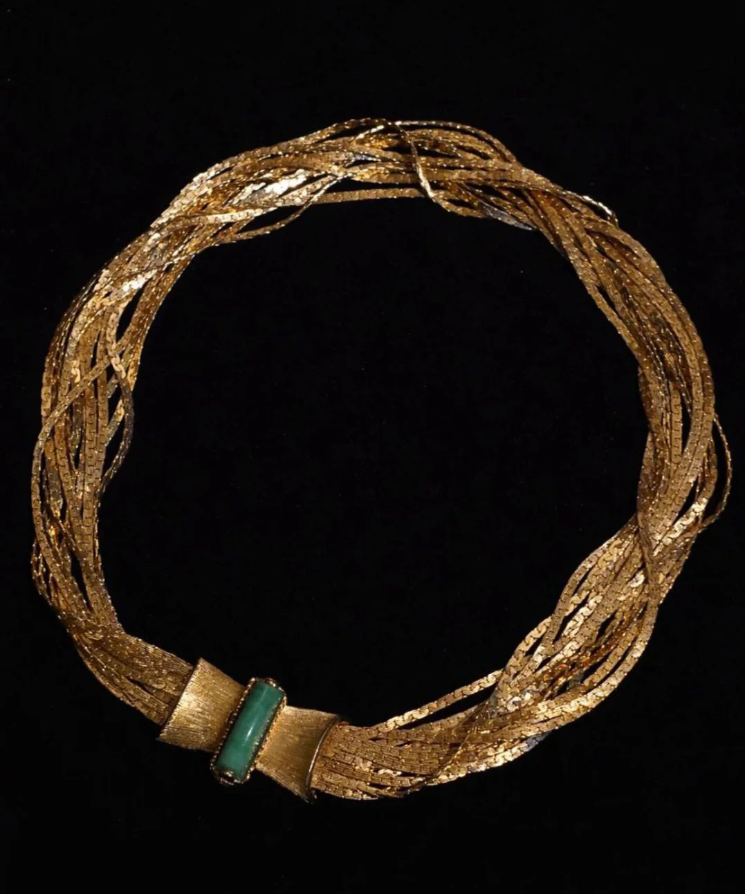 Golden Jade Collar Necklace