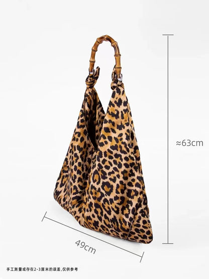 Leopard print one room bag satin bag