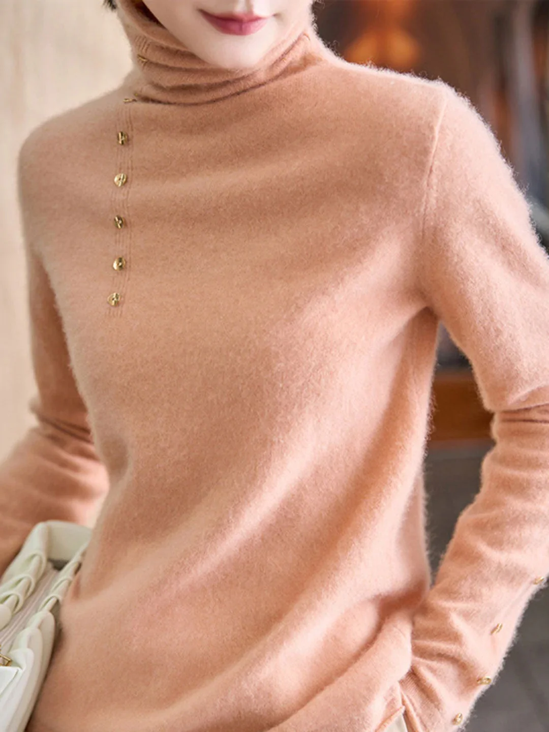 Women's Classic French Turtleneck Sweater