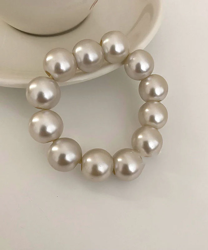 Handmade hand beaded pearl bracelet