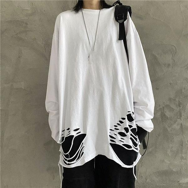 Casual loose pullover T-shirt solid color trend versatile