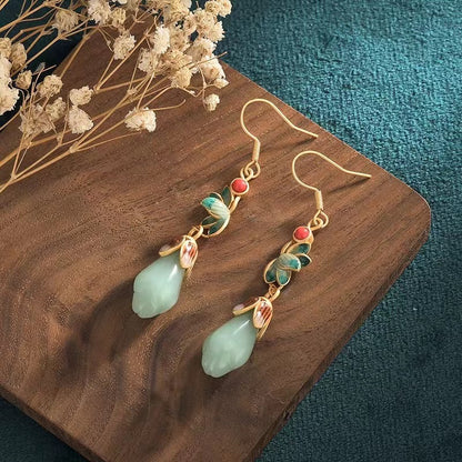 Chic Magnolia Jade Earrings